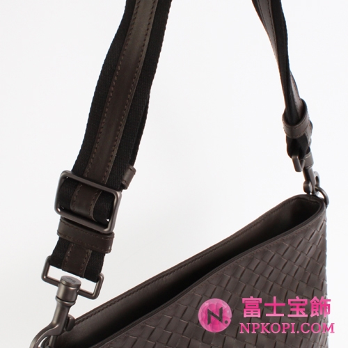 Bottega Veneta/ボッテガ・ヴェネタ  カーフレザー ショルダーバッグ ダークブラウン＆ブラック 276367V465C2078 
